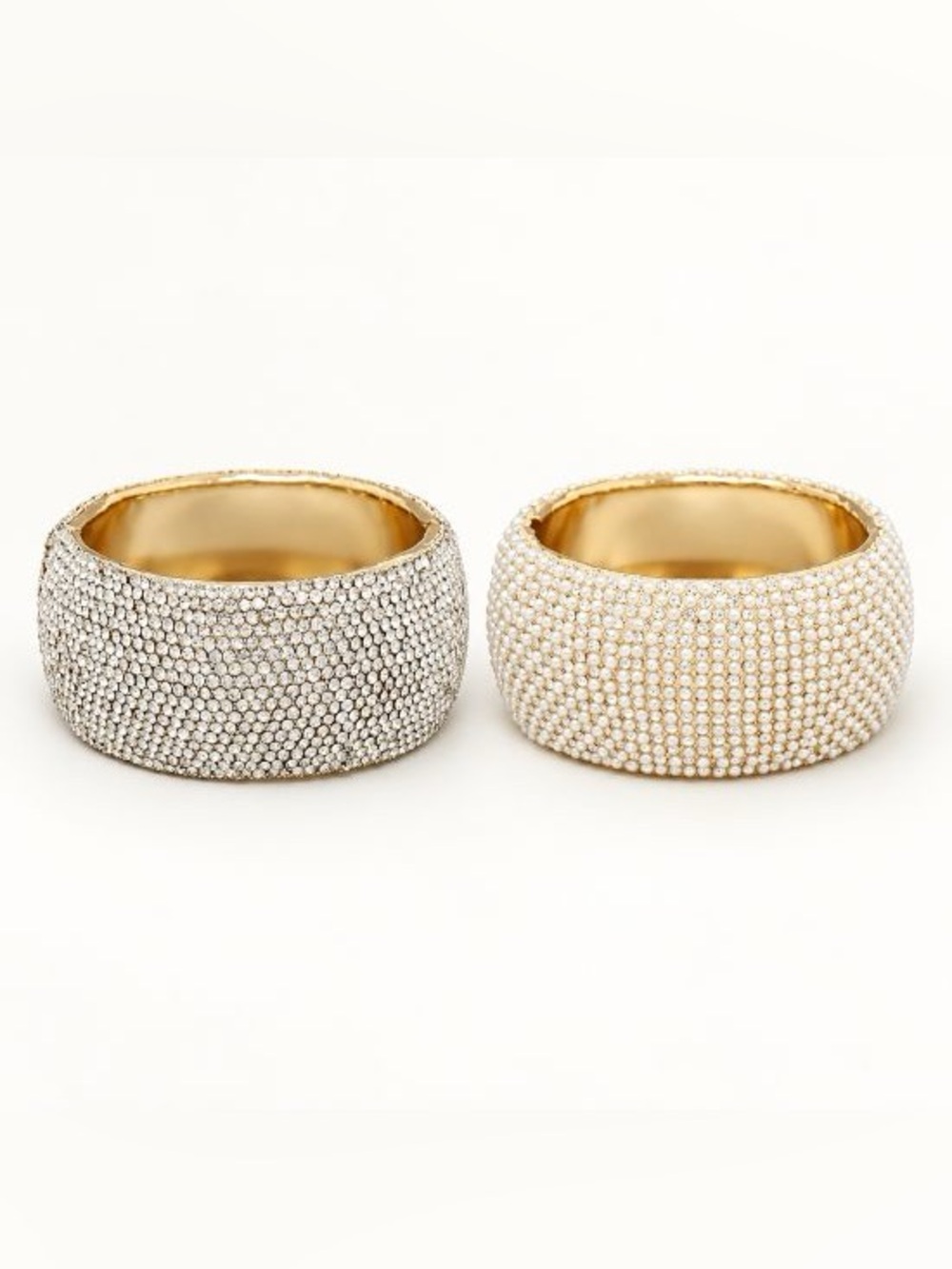 BRAND NEW WITH TAGS Wide Pavé Rhinestone or Pearl Hinge Bracelet